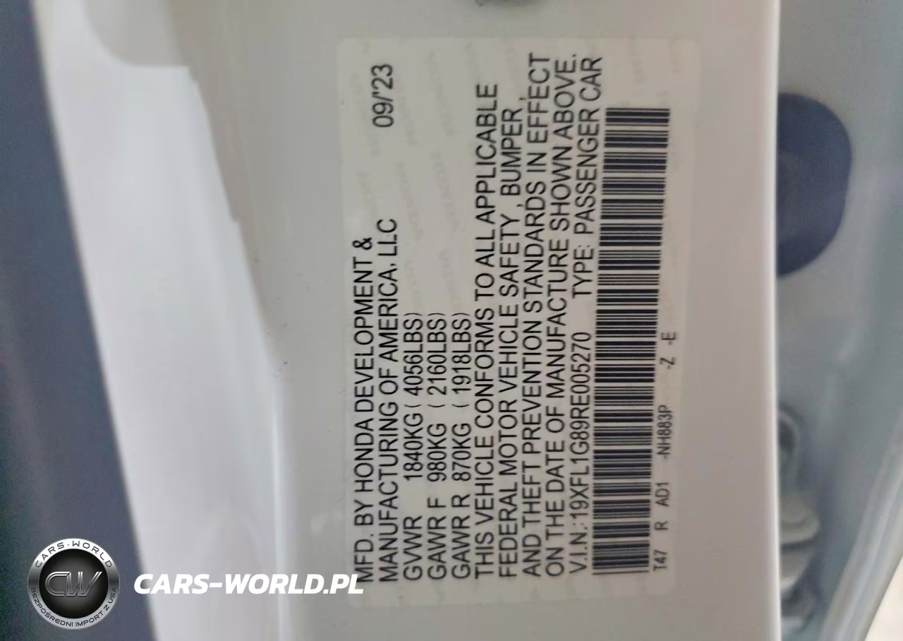 2024 Honda Civic Sport Touring VIN:19XFL1G89RE005270 - 12