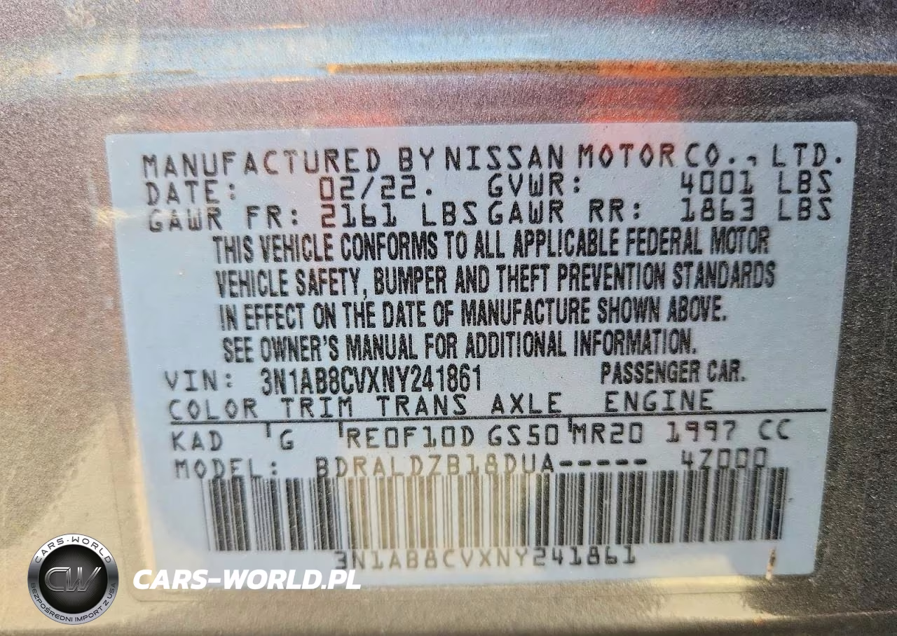 2022 Nissan Sentra Sv VIN:3N1AB8CVXNY241861 - 13