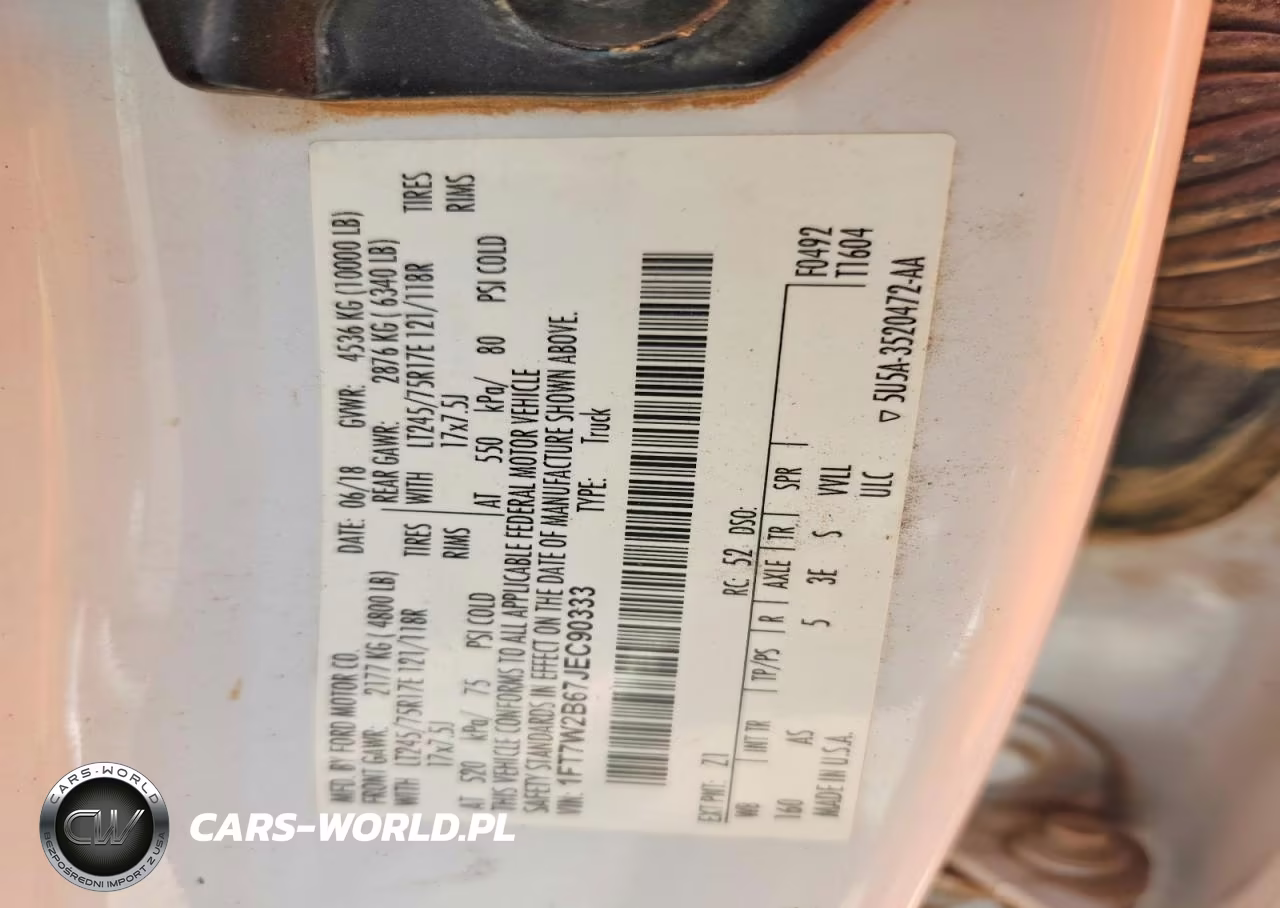 2018 Ford F250 Super Duty VIN:1FT7W2B67JEC90333 - 13