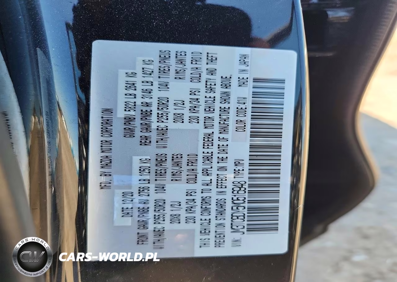 2021 Mazda Cx-9 Grand Touring VIN:JM3TCBDY5M0516948 - 12