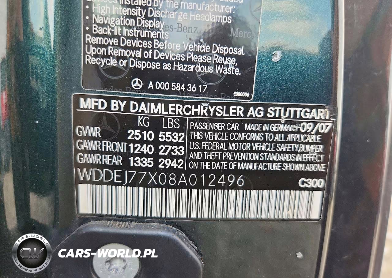 2008 Mercedes-Benz Cl 63 Amg VIN:WDDEJ77X08A012496 - 12
