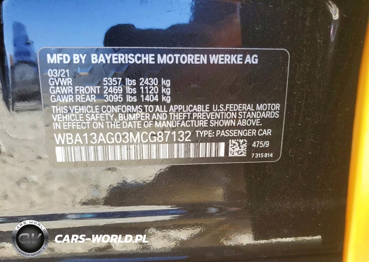 2021 BMW 530E VIN:WBA13AG03MCG87132 - 12