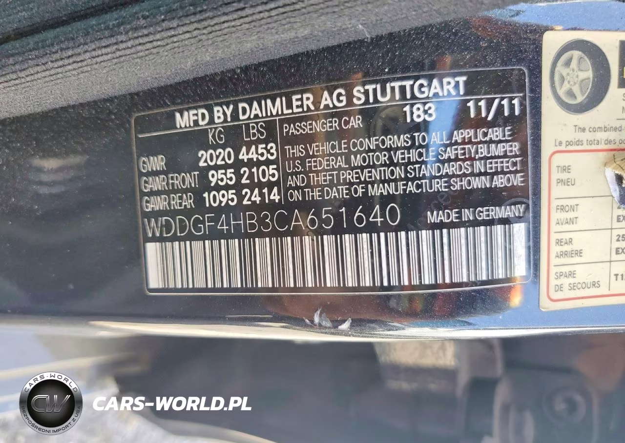 2012 Mercedes-Benz C 250 VIN:WDDGF4HB3CA651640 - 12