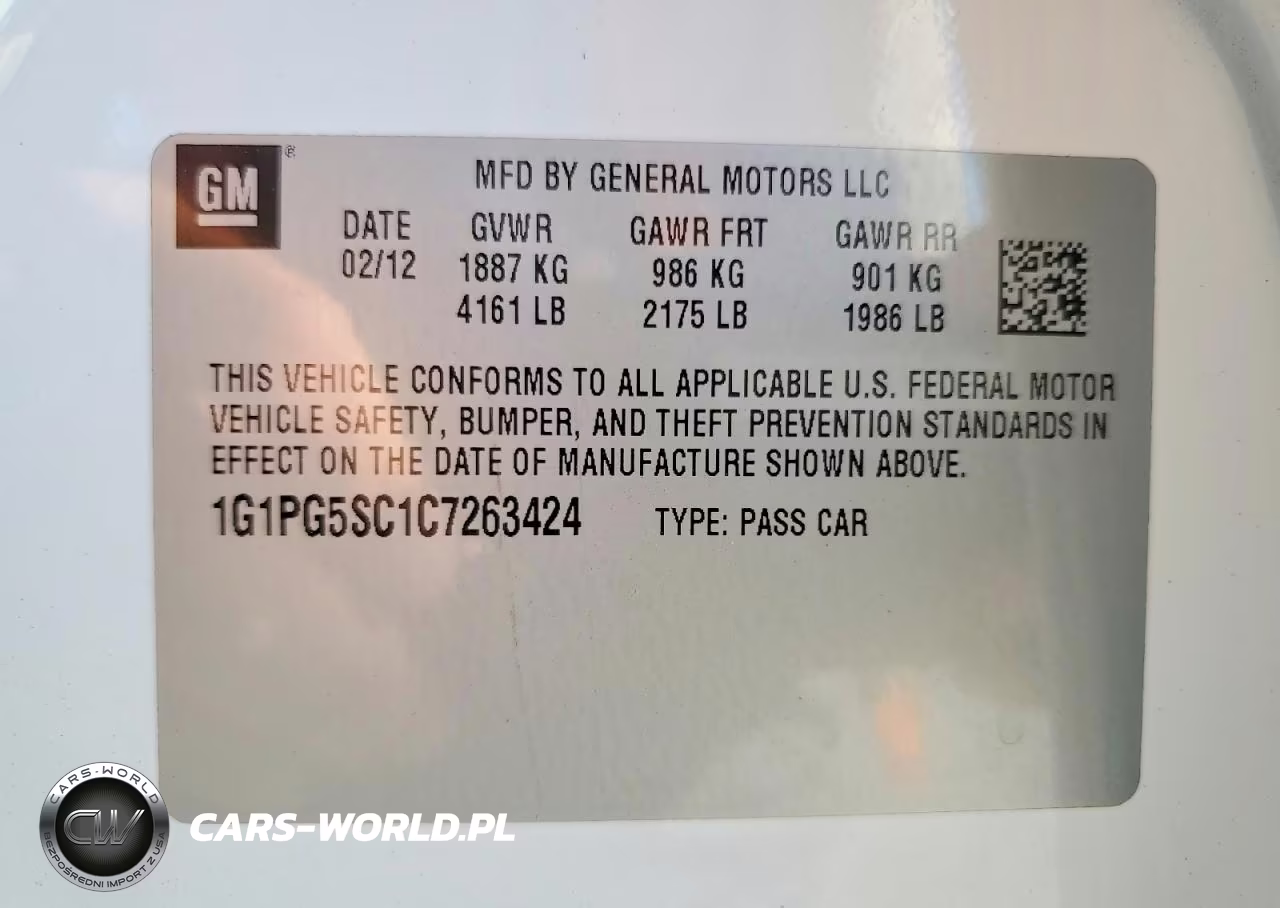 2012 Chevrolet Cruze Lt VIN:1G1PG5SC1C7263424 - 12