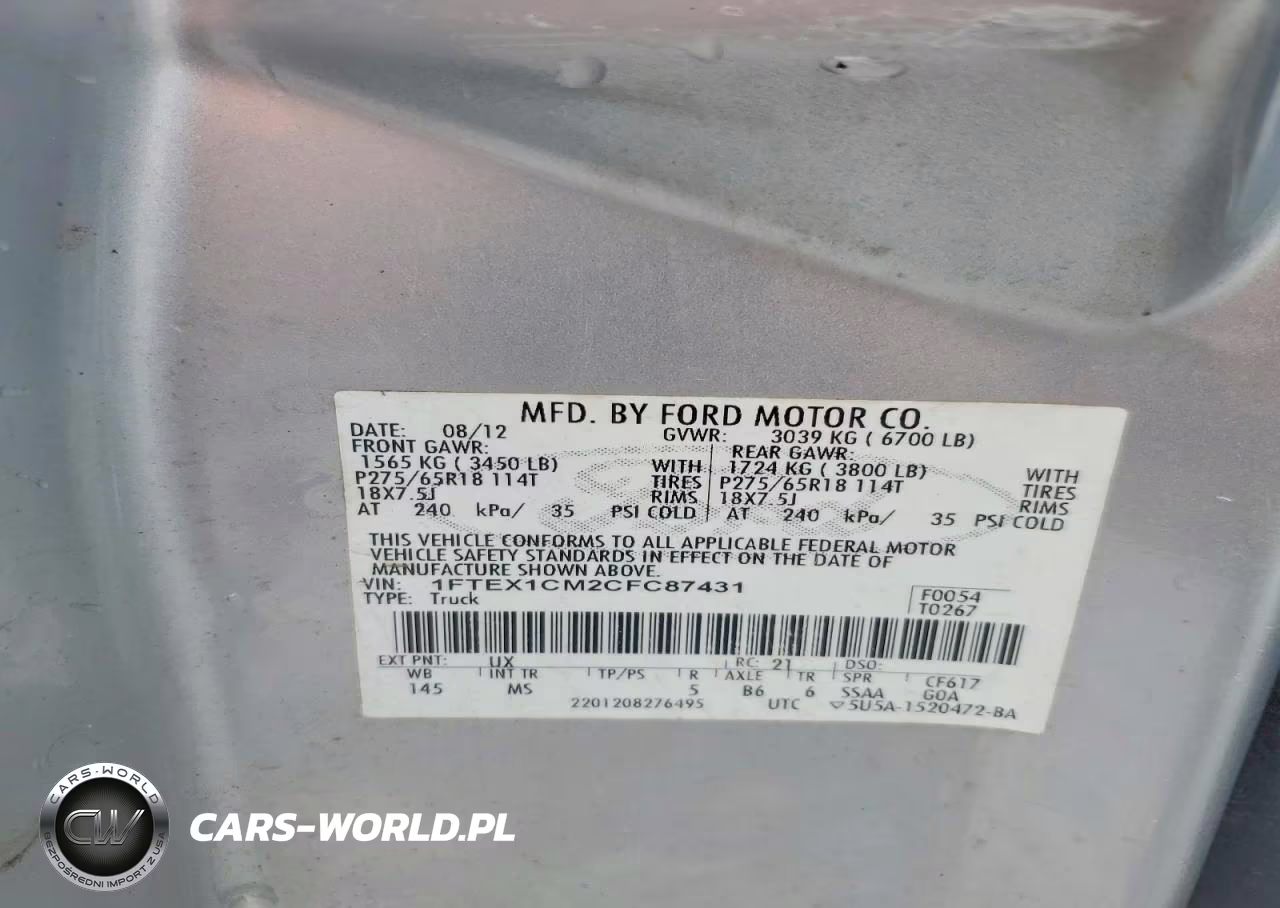 2012 Ford F150 Super Cab VIN:1FTEX1CM2CFC87431 - 12