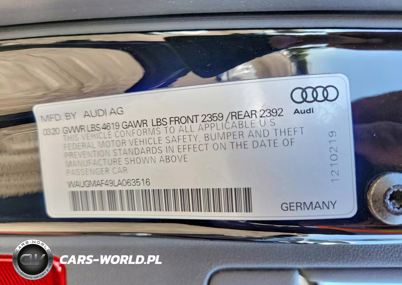2020 Audi A4 Premium VIN:WAUGMAF49LA063516 - 12
