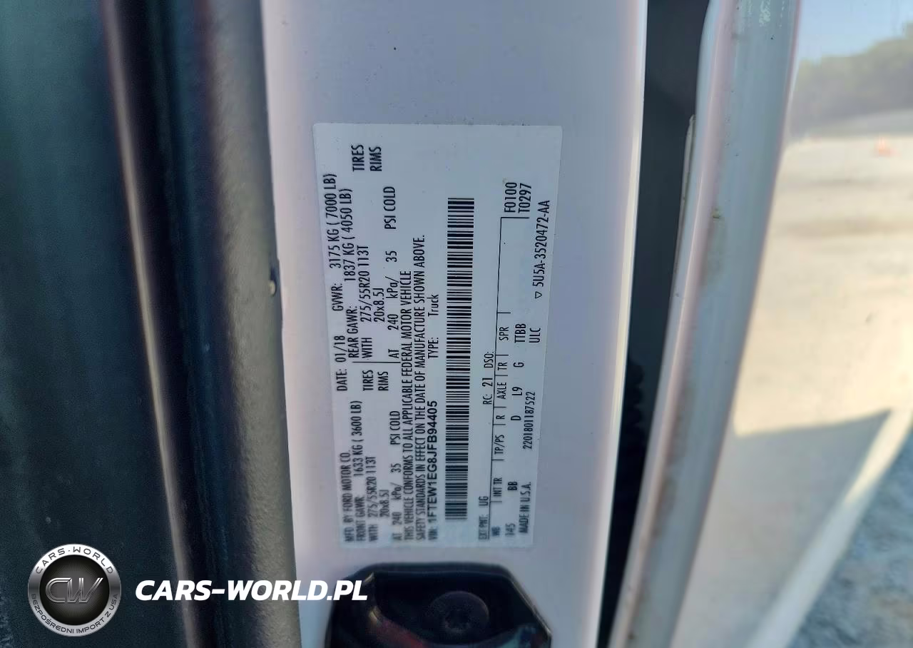 2018 Ford F150 Supercrew VIN:1FTEW1EG8JFB94405 - 12