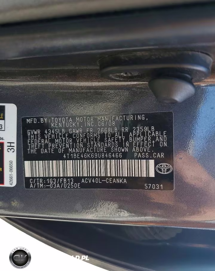 2009 Toyota Camry Le VIN:4T1BE46K69U846466 - 12