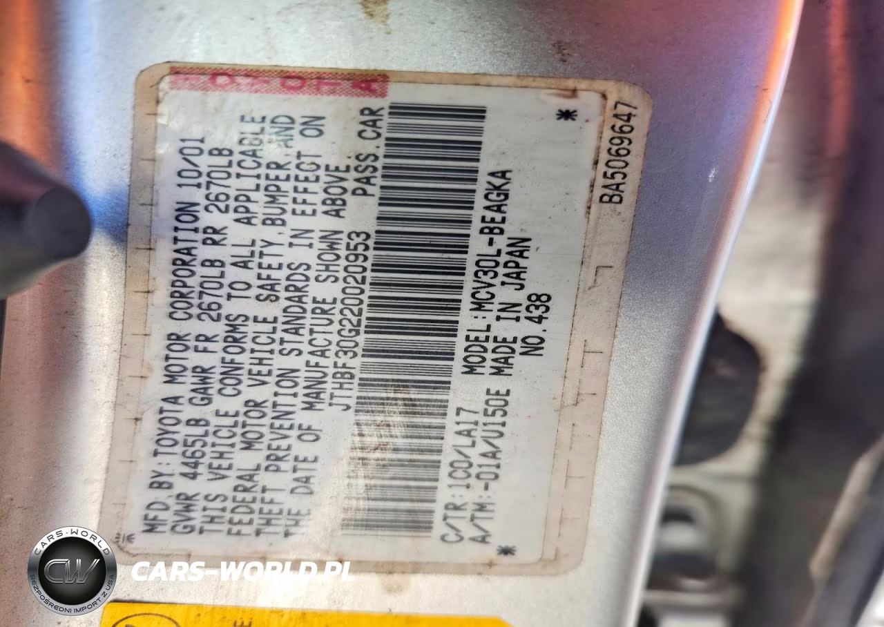 2002 Lexus Es 300 VIN:JTHBF30G220020953 - 12