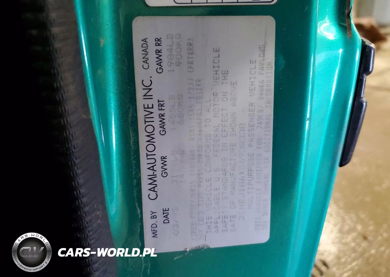 1995 Geo Tracker VIN:2CNBJ186XS6938338 - 13