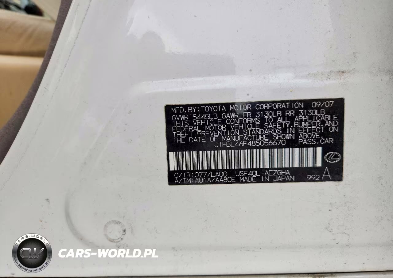 2008 Lexus Ls 460 VIN:JTHBL46F485056670 - 12