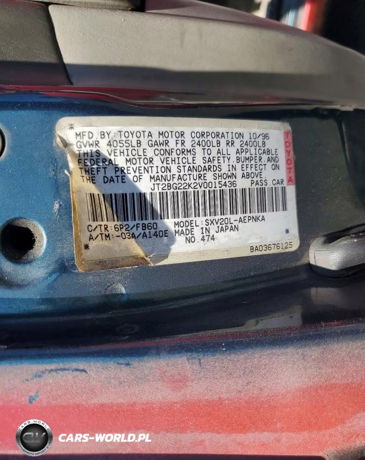 1997 Toyota Camry Le VIN:JT2BG22K2V0015436 - 12