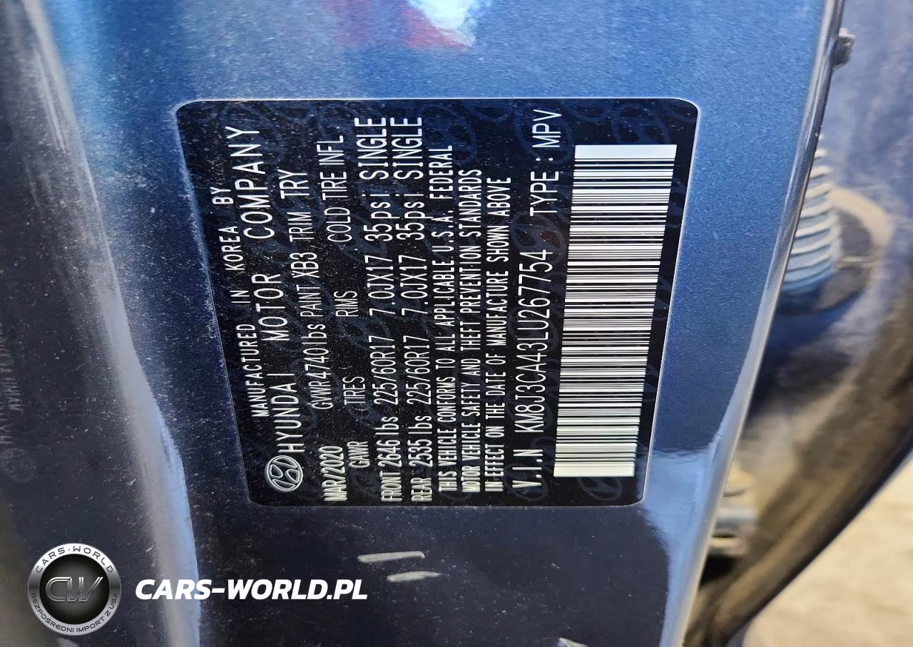 2020 Hyundai Tucson Value VIN:KM8J3CA43LU267754 - 13