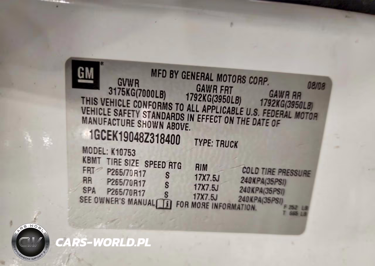 2008 Chevrolet Silverado K1500 VIN:1GCEK19048Z318400 - 12