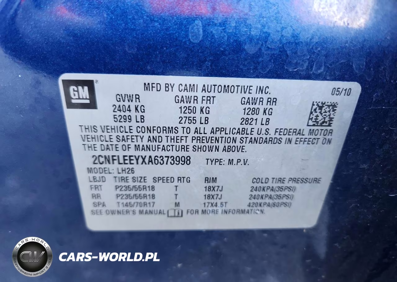 2010 Chevrolet Equinox Lt VIN:2CNFLEEYXA6373998 - 12