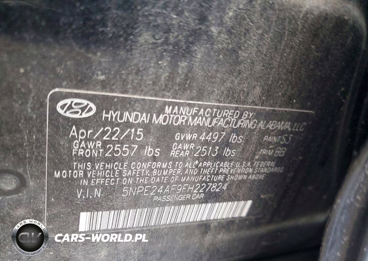 2015 Hyundai Sonata Se VIN:5NPE24AF9FH227824 - 12
