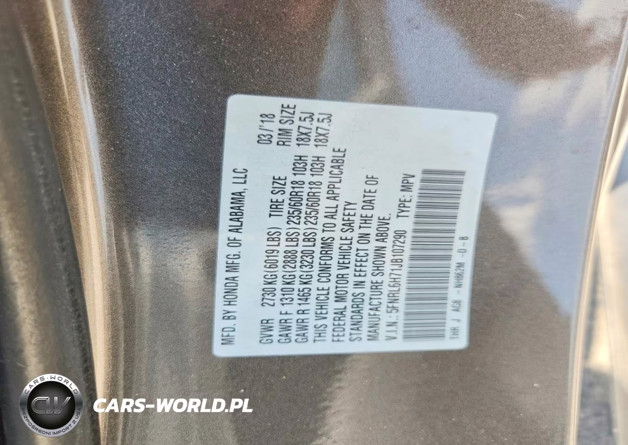 2018 Honda Odyssey Exl VIN:5FNRL6H71JB107290 - 13