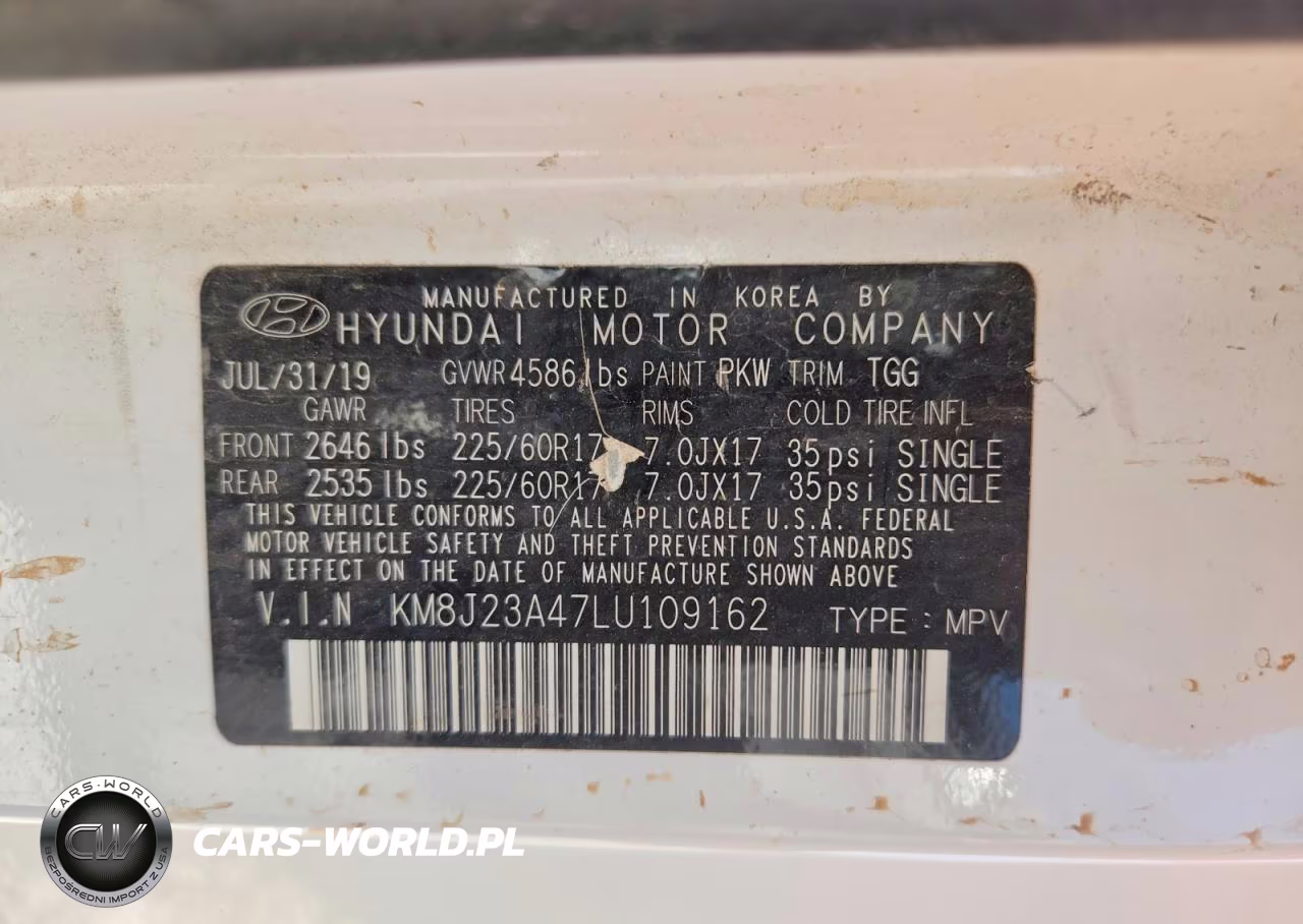2020 Hyundai Tucson Se VIN:KM8J23A47LU109162 - 12