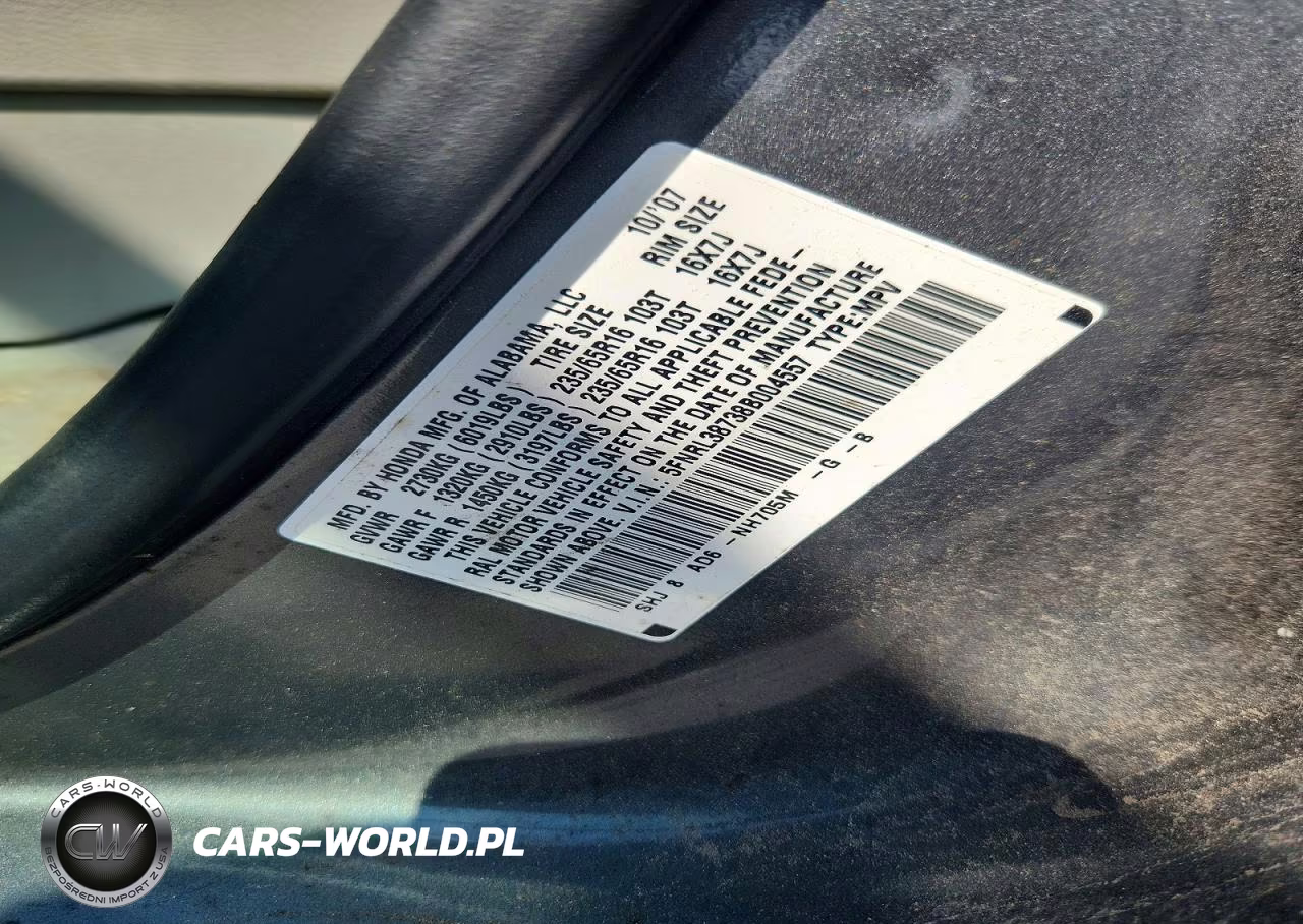 2008 Honda Odyssey Exl VIN:5FNRL38738B004557 - 13