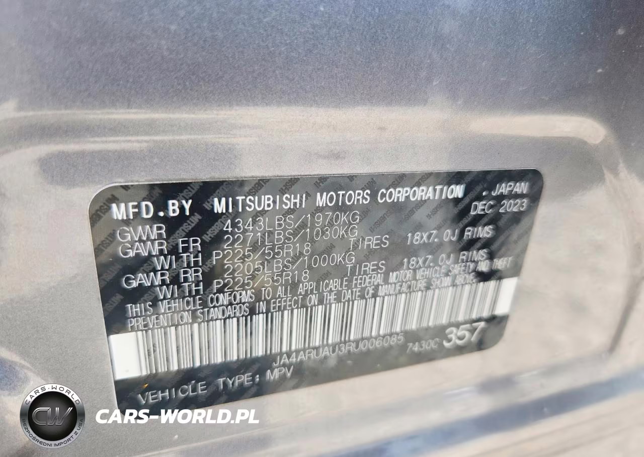 2024 Mitsubishi Outlander Sport S-Se VIN:JA4ARUAU3RU006085 - 13