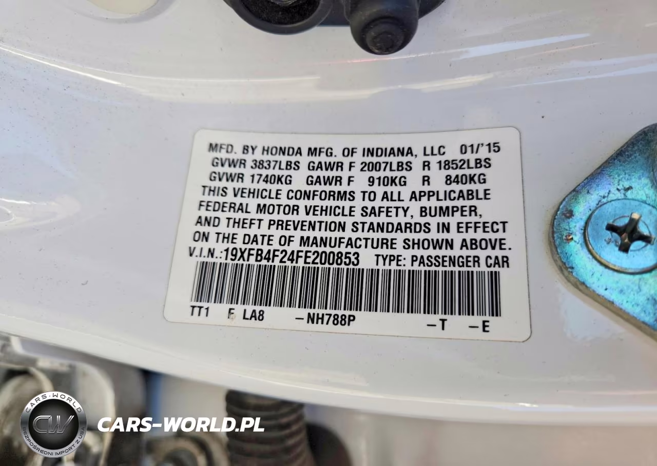 2015 Honda Civic Hybrid VIN:19XFB4F24FE200853 - 12