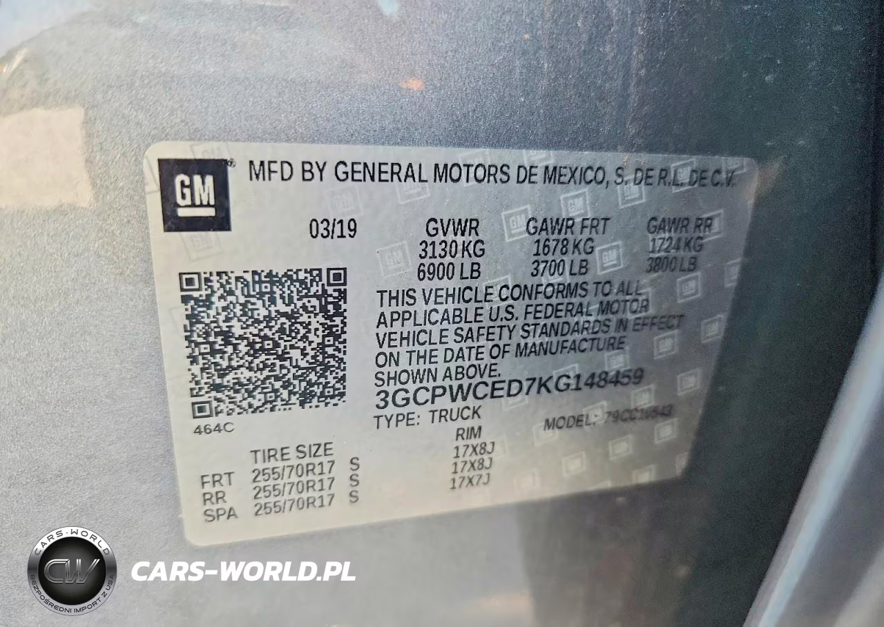 2019 Chevrolet Silverado C1500 Lt VIN:3GCPWCED7KG148459 - 12