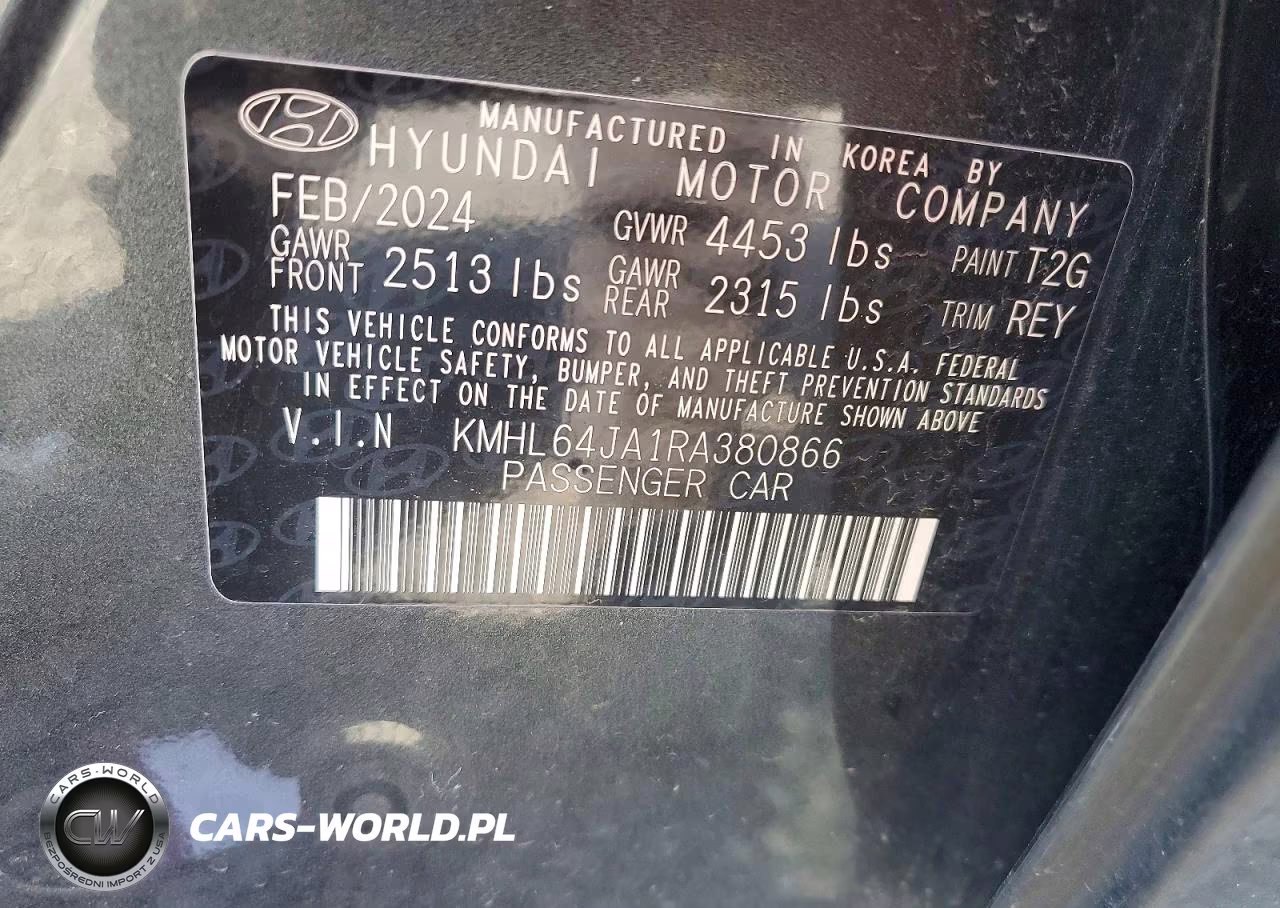 2024 Hyundai Sonata Sel VIN:KMHL64JA1RA380866 - 12