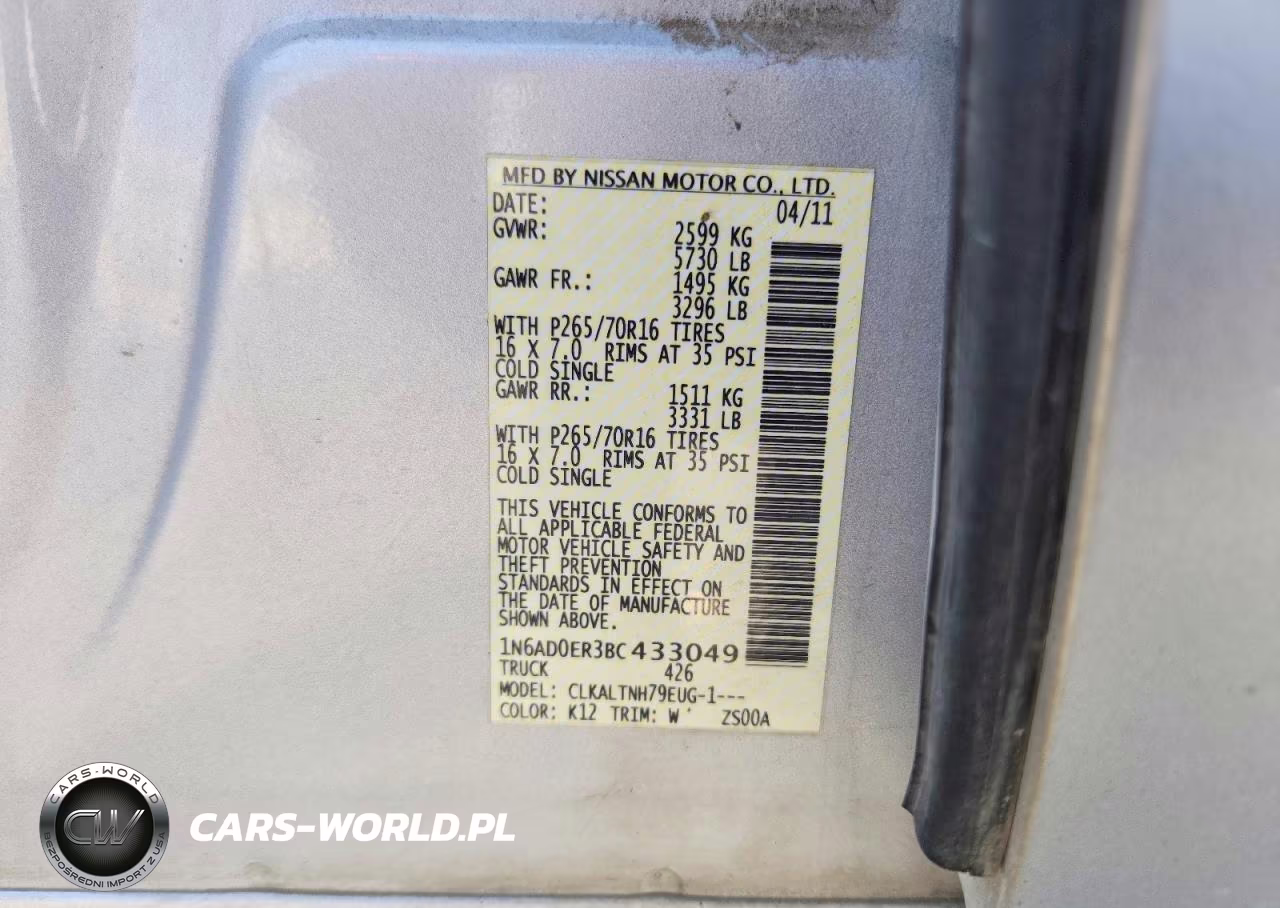 2011 Nissan Frontier S VIN:1N6AD0ER3BC433049 - 13