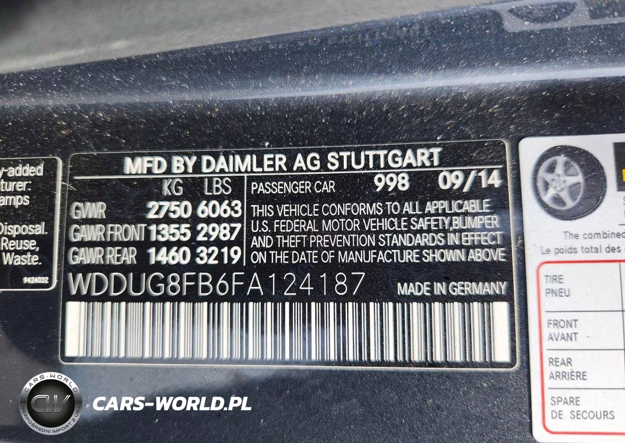 2015 Mercedes-Benz S 550 4Matic VIN:WDDUG8FB6FA124187 - 12
