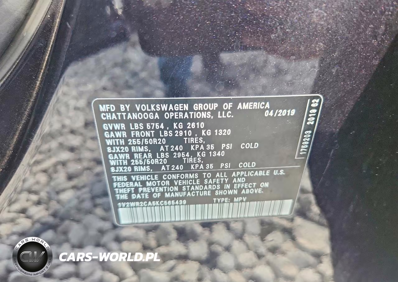 2019 Volkswagen Atlas Se VIN:1V2WR2CA5KC565439 - 13
