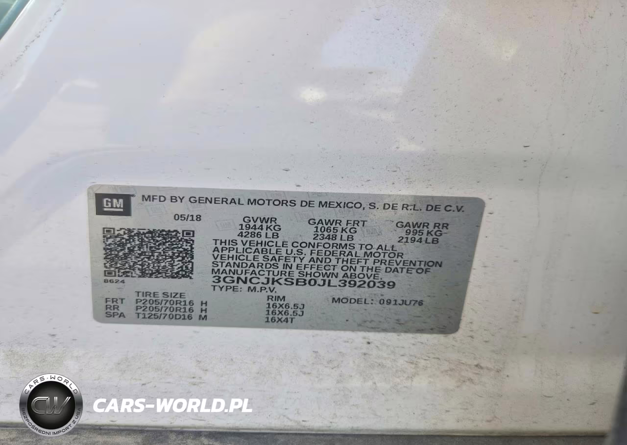 2018 Chevrolet Trax Ls VIN:3GNCJKSB0JL392039 - 13