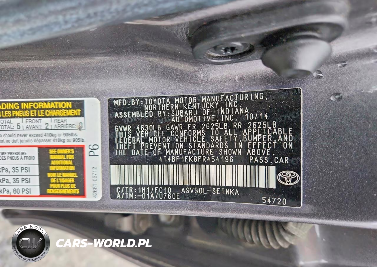 2015 Toyota Camry Le VIN:4T4BF1FK8FR454196 - 12