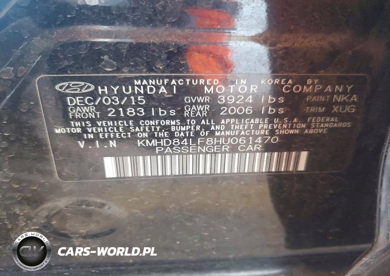 2017 Hyundai Elantra Se VIN:KMHD84LF8HU061470 - 12