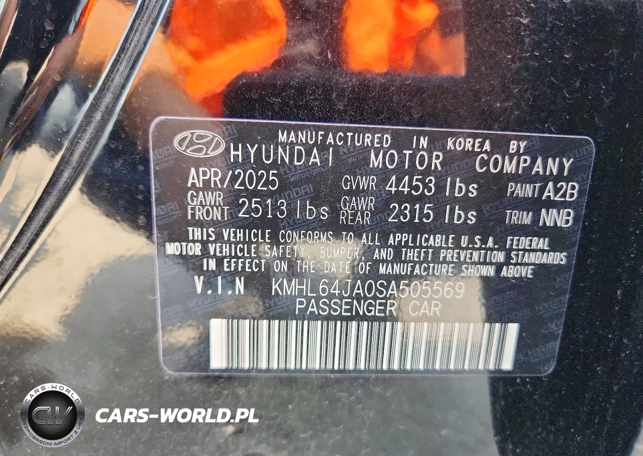 2025 Hyundai Sonata Sel VIN:KMHL64JA0SA505569 - 12