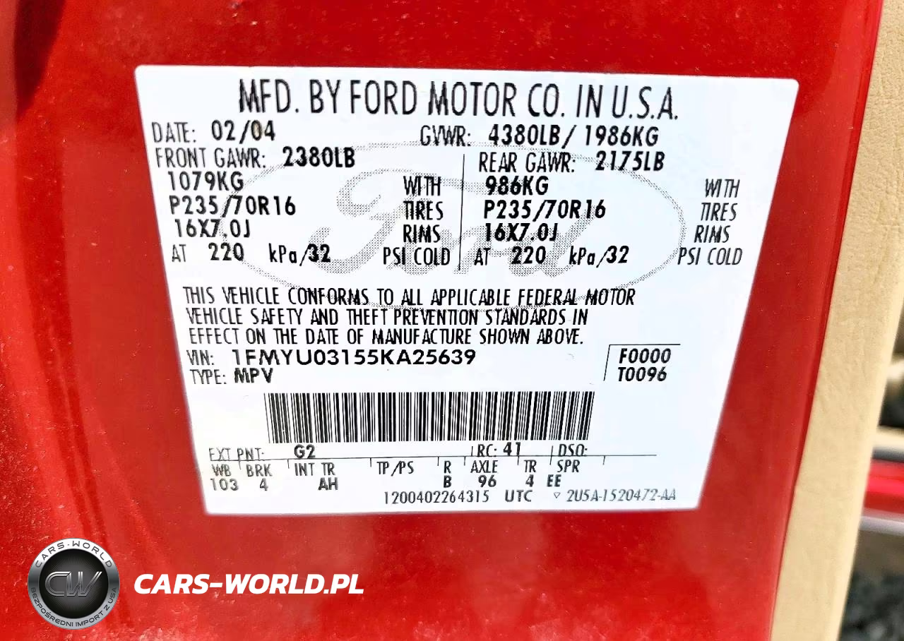 2005 Ford Escape Xlt VIN:1FMYU03155KA25639 - 14