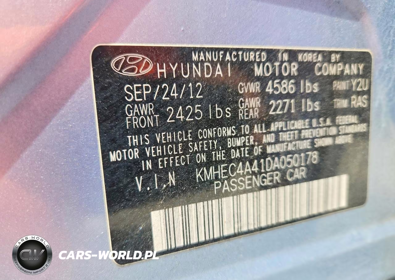 2013 Hyundai Sonata Hybrid VIN:KMHEC4A41DA050178 - 12