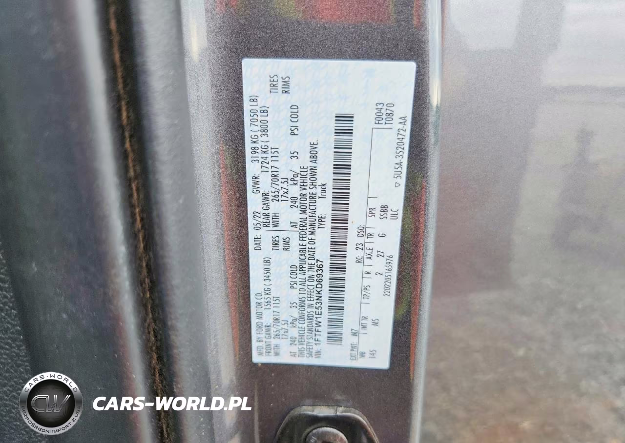 2022 Ford F150 Supercrew VIN:1FTFW1E53NKD69367 - 13