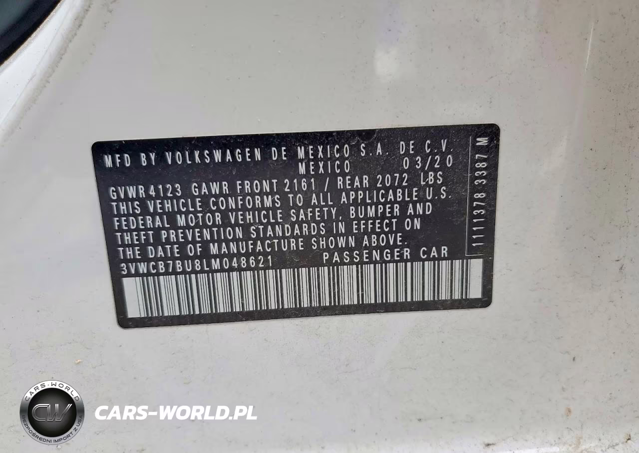 2020 Volkswagen Jetta S VIN:3VWCB7BU8LM048621 - 12