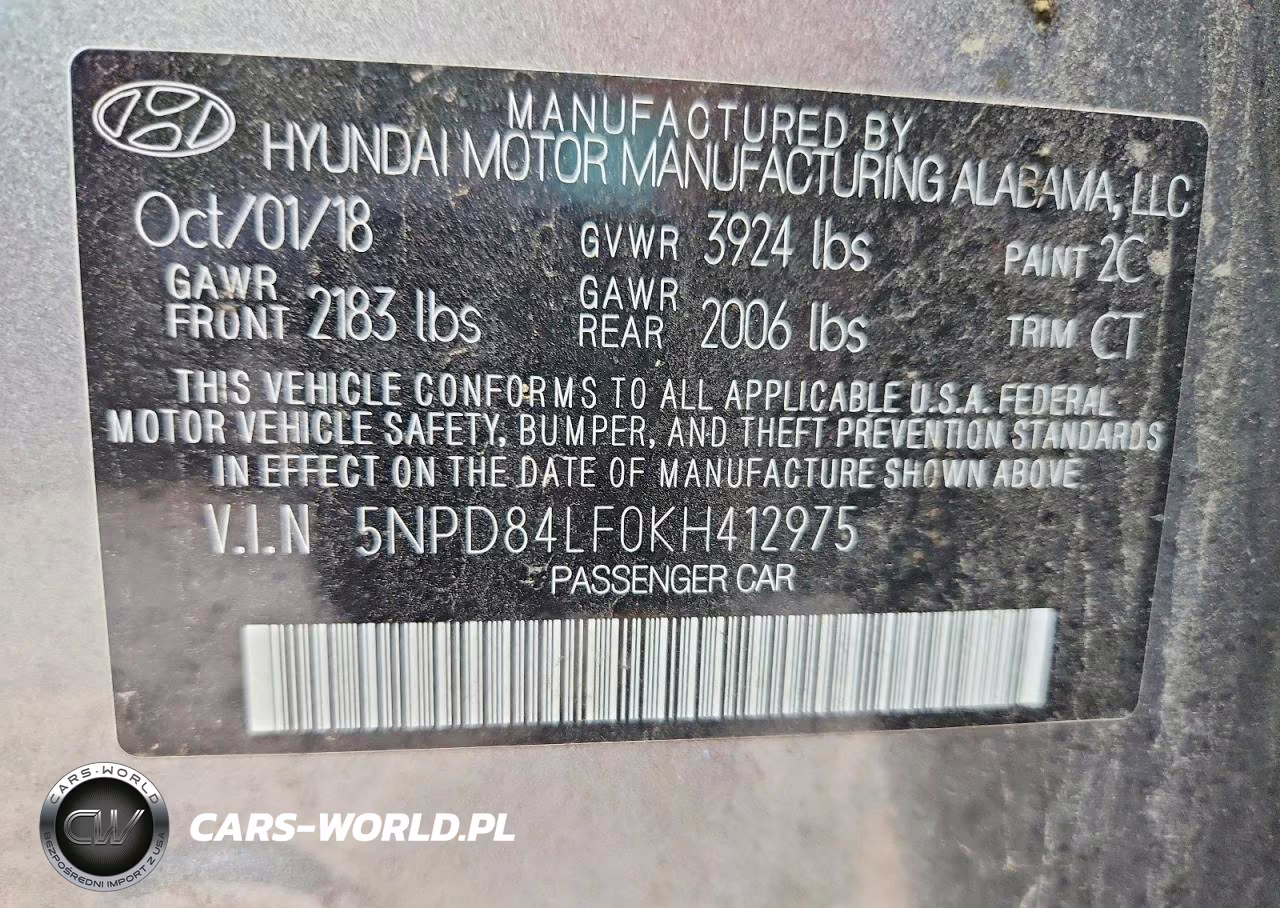 2019 Hyundai Elantra Sel VIN:5NPD84LF0KH412975 - 13