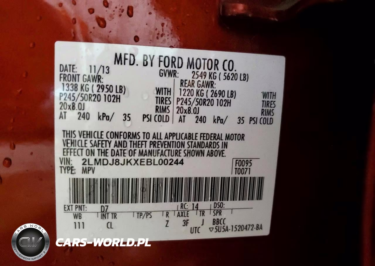 2014 Lincoln Mkx VIN:2LMDJ8JKXEBL00244 - 13