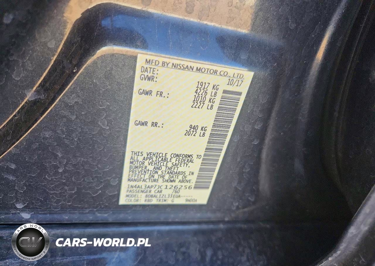 2018 Nissan Altima 2.5 Sv VIN:1N4AL3AP7JC126256 - 12