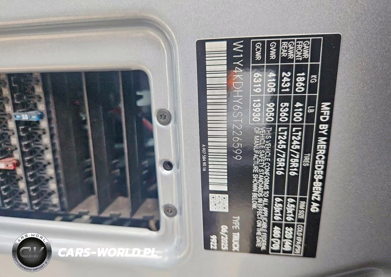 2025 Mercedes Benz Sprinter 2500 Delivery Van VIN:W1Y4KDHY6ST226599 - 13