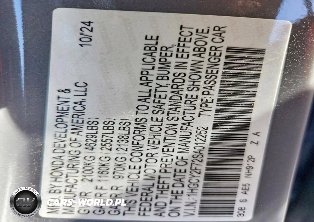 2025 Honda Accord Hybrid Sport-L VIN:1HGCY2F72SA012252 - 12