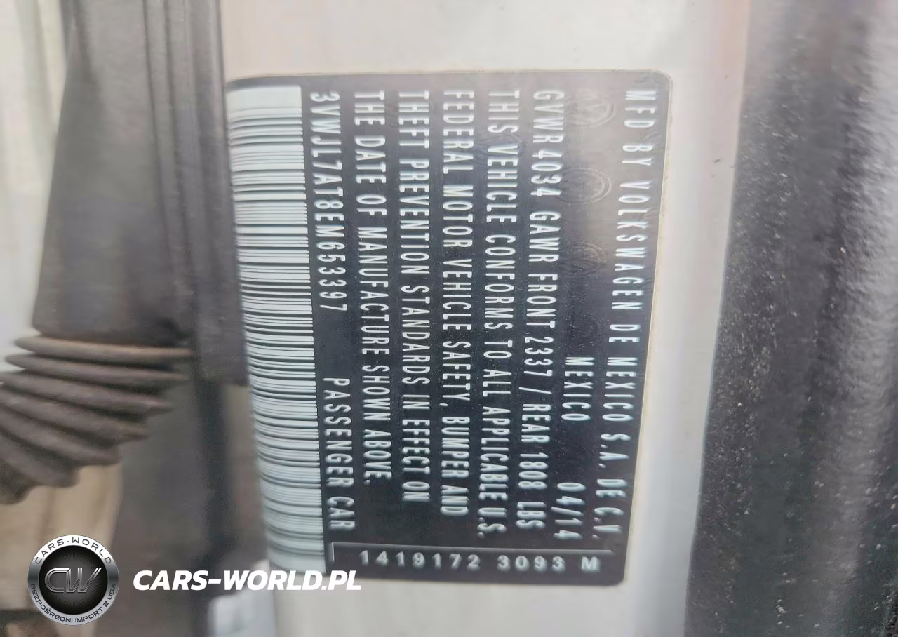 2014 Volkswagen Beetle VIN:3VWJL7AT8EM653397 - 12