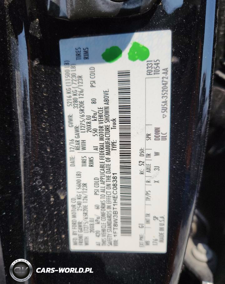 2017 Ford F350 Super Duty VIN:1FT8W3BT1HEC08381 - 13
