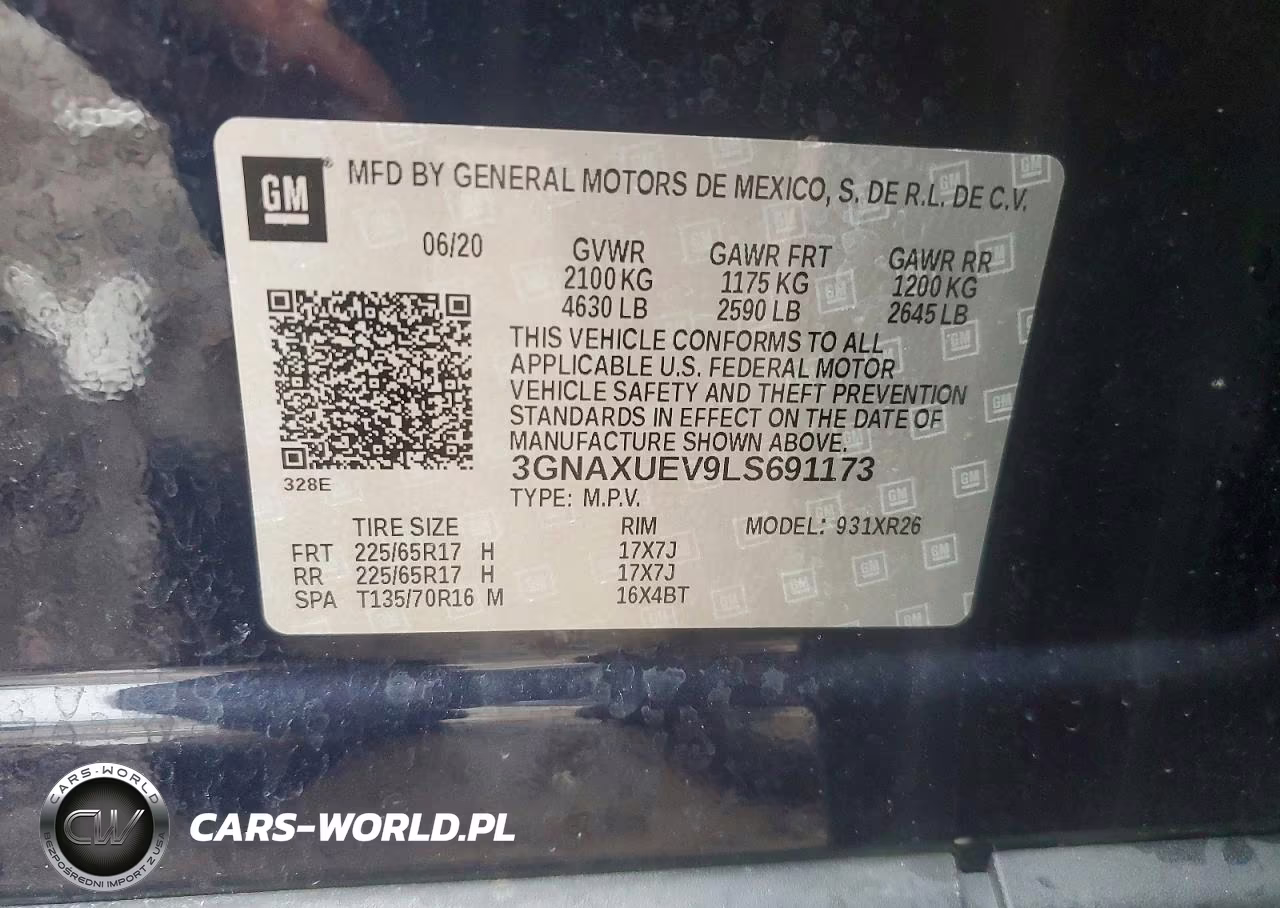 2020 Chevrolet Equinox Lt VIN:3GNAXUEV9LS691173 - 14