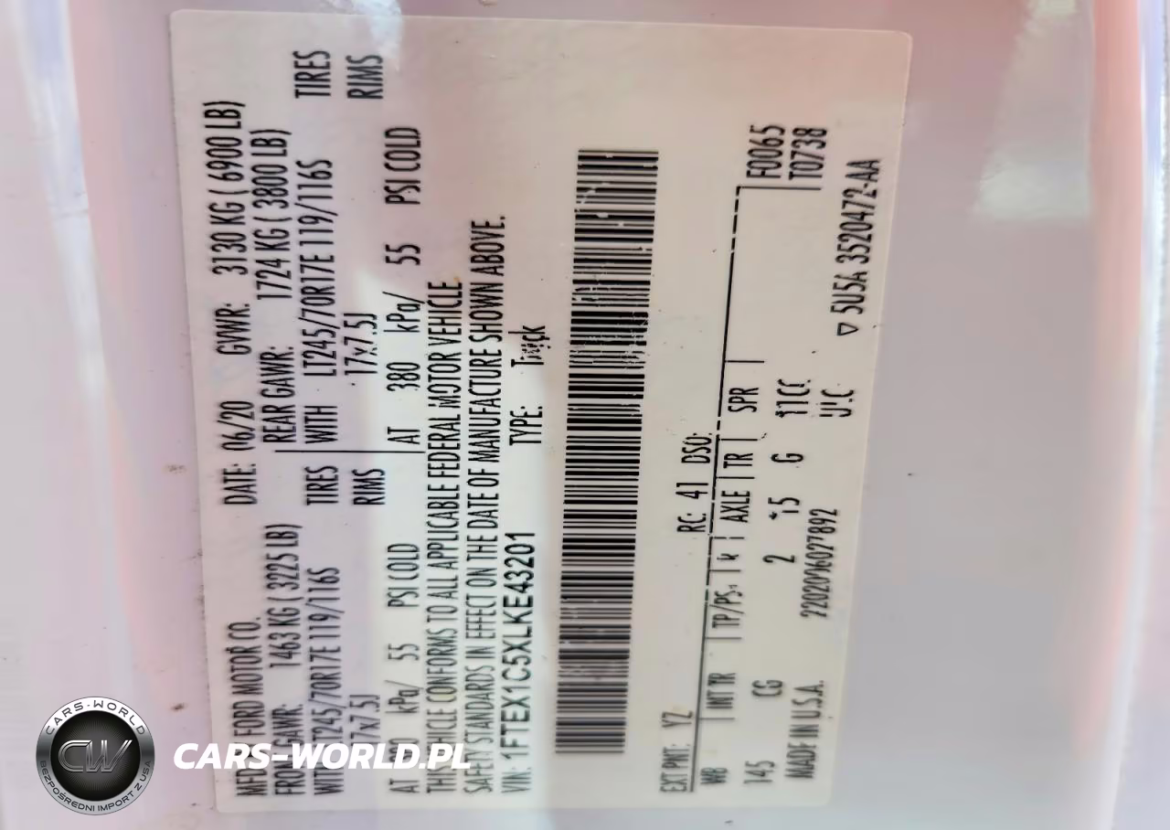 2020 Ford F150 Super Cab VIN:1FTEX1C5XLKE43201 - 12