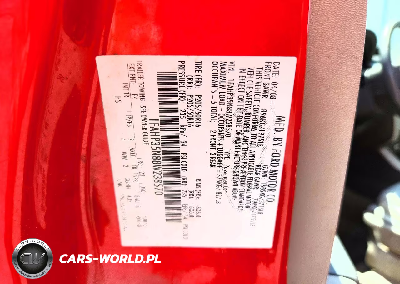 2008 Ford Focus Se VIN:1FAHP35N88W238570 - 12