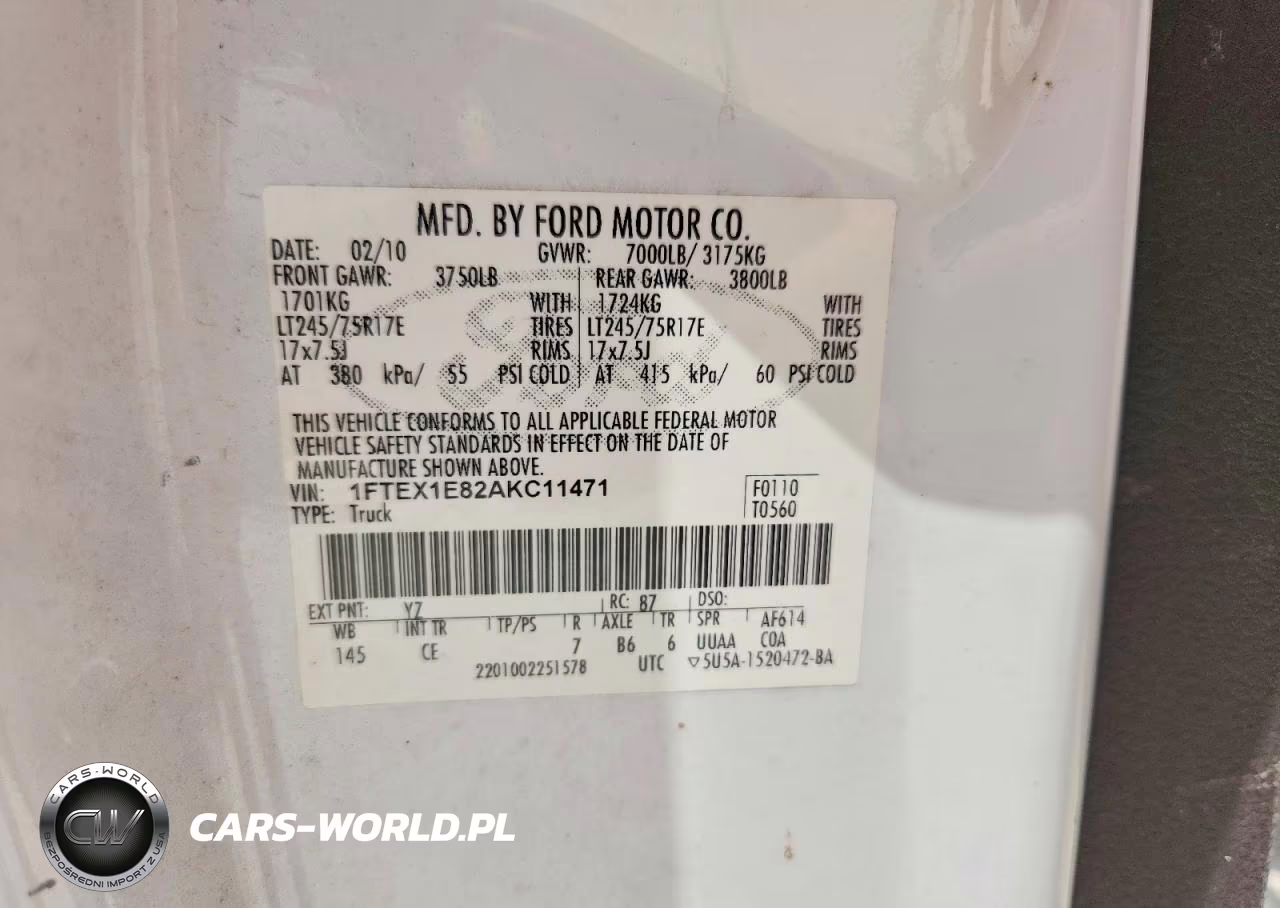 2010 Ford F150 Super Cab VIN:1FTEX1E82AKC11471 - 12