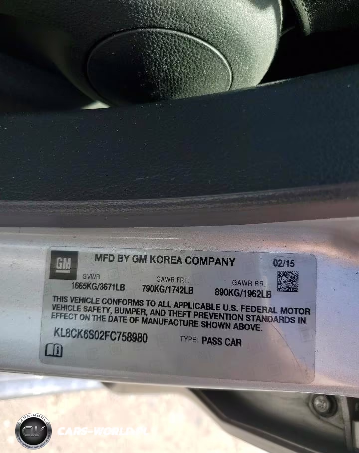 2015 Chevrolet Spark Ev 1Lt VIN:KL8CK6S02FC758980 - 12